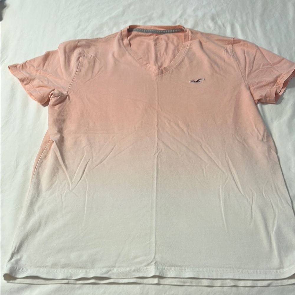 Hollister Men's Peach Ombre T-Shirt